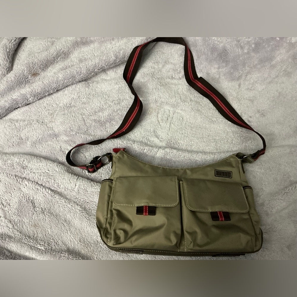 VTG Esprit Y2K Olive Nylon Crossbody Bag